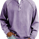 James Oxford Henley Shirt for Men