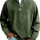 James Oxford Henley Shirt for Men