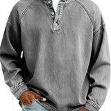 James Oxford Henley Shirt for Men