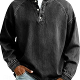 James Oxford Henley Shirt for Men