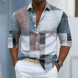 James Oxford Geometric Print Shirt for Men