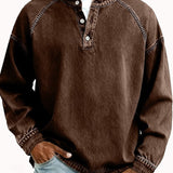 James Oxford Henley Shirt for Men