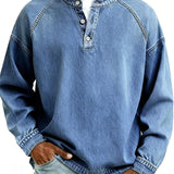 James Oxford Henley Shirt for Men