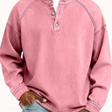 James Oxford Henley Shirt for Men