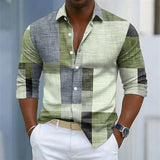 James Oxford Geometric Print Shirt for Men