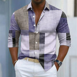 James Oxford Geometric Print Shirt for Men