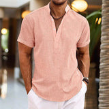 James Oxford Textured Popover Shirt for Men
