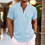 James Oxford Textured Popover Shirt for Men