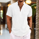 James Oxford Textured Popover Shirt for Men