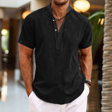 James Oxford Textured Popover Shirt for Men