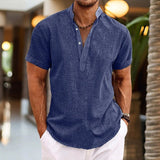 James Oxford Textured Popover Shirt for Men