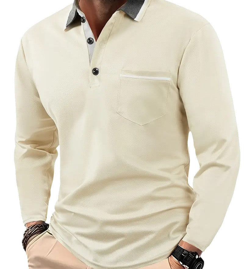 James Oxford Classic Long Sleeve Polo Shirt