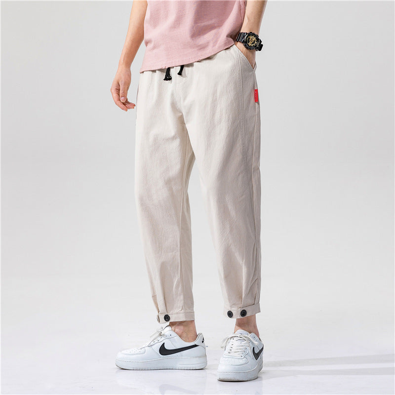 Theo - Fitted Cotton Trousers