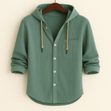 James Oxford Luxury Soft Cotton Hooded Shirt