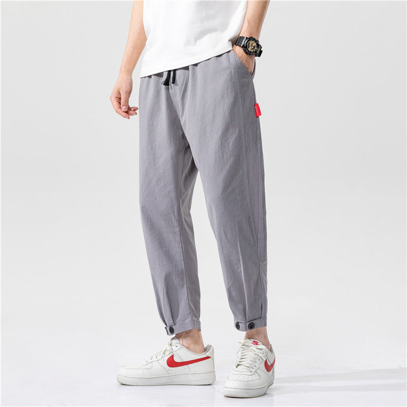 Theo - Fitted Cotton Trousers