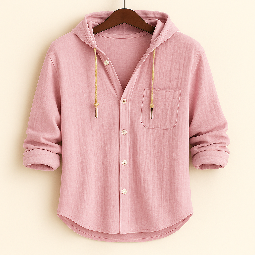 James Oxford Luxury Soft Cotton Hooded Shirt