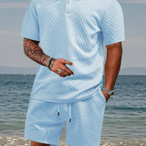 James Oxford Summer Textured Knit Set for Men