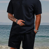 James Oxford Summer Textured Knit Set for Men