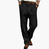 James Oxford Men's Retro Wide-Leg Suit Trousers