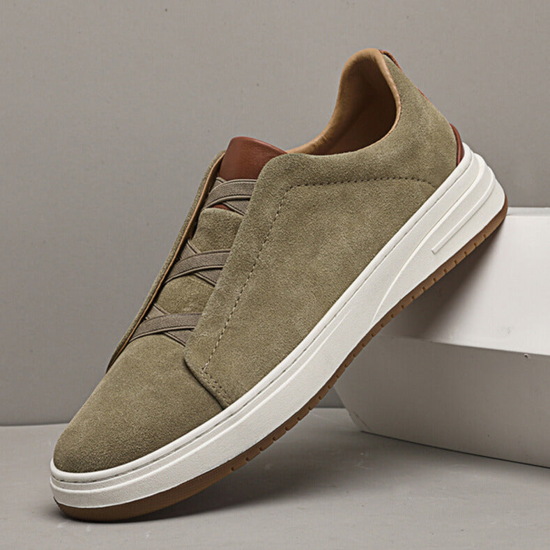 James Oxford Laceless Suede Shoes for Men