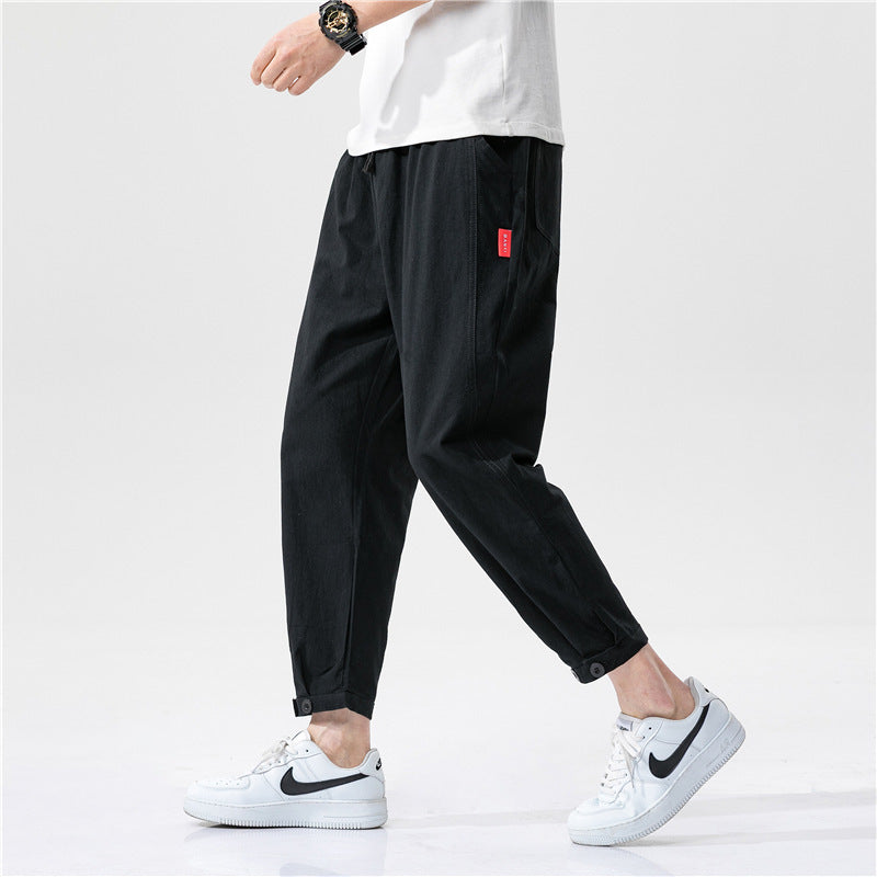 Theo - Fitted Cotton Trousers