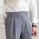 James Oxford Ellis Classic High-Waist Buckle Trousers