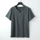 Castello Linen Button Tee
