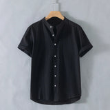 Calder Open Collar Cotton Shirt