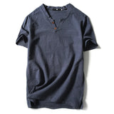 Valaro Linen Split-Neck Tee