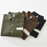 Corvier Ribbed Corduroy Texture Shirt