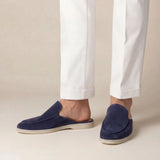 Navy Suède Yacht Mule