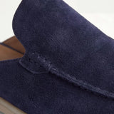 Navy Suède Yacht Mule