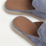 Baby Blue Suède Yacht Mule
