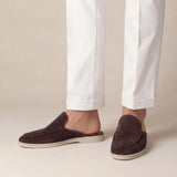 Brown Suède Yacht Mule