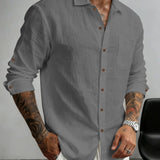James Oxford Textured Cotton Shirt for Men