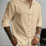 James Oxford Textured Cotton Shirt for Men