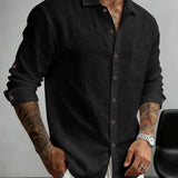 James Oxford Textured Cotton Shirt for Men