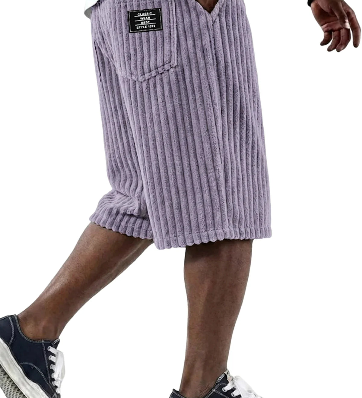 James Oxford | Corduroy Shorts with Embroidery Detail