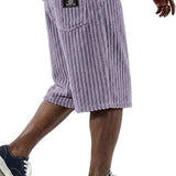 James Oxford | Corduroy Shorts with Embroidery Detail