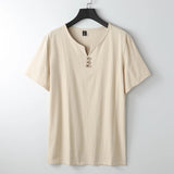 Castello Linen Button Tee