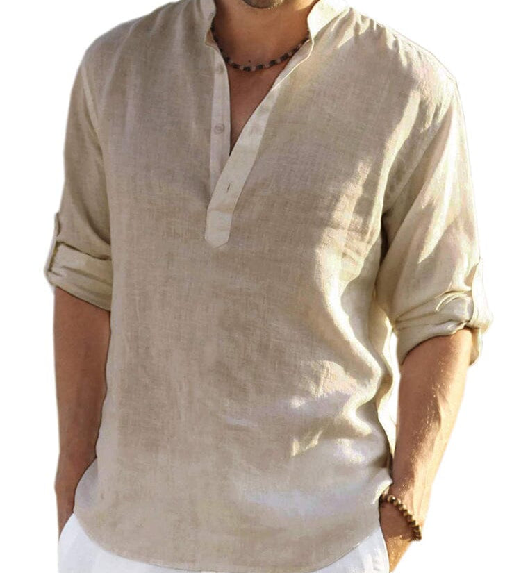 James Oxford Cotton-Linen Shirt for Men