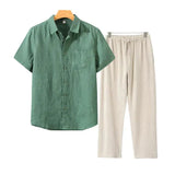 Juvana Linen Combo Short Sleeve