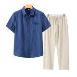 Juvana Linen Short Sleeve Set