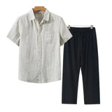 Juvana Linen Short Sleeve Set
