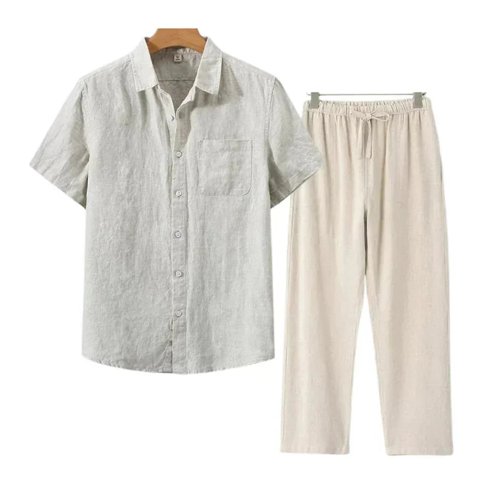Juvana Linen Short Sleeve Set