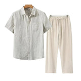 Juvana Linen Combo Short Sleeve