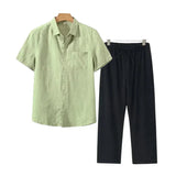 Juvana Linen Short Sleeve Set