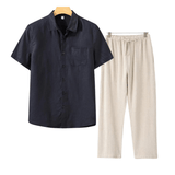 Juvana Linen Combo Short Sleeve