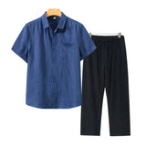 Juvana Linen Combo Short Sleeve