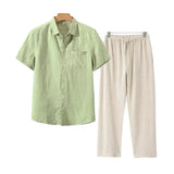 Juvana Linen Short Sleeve Set